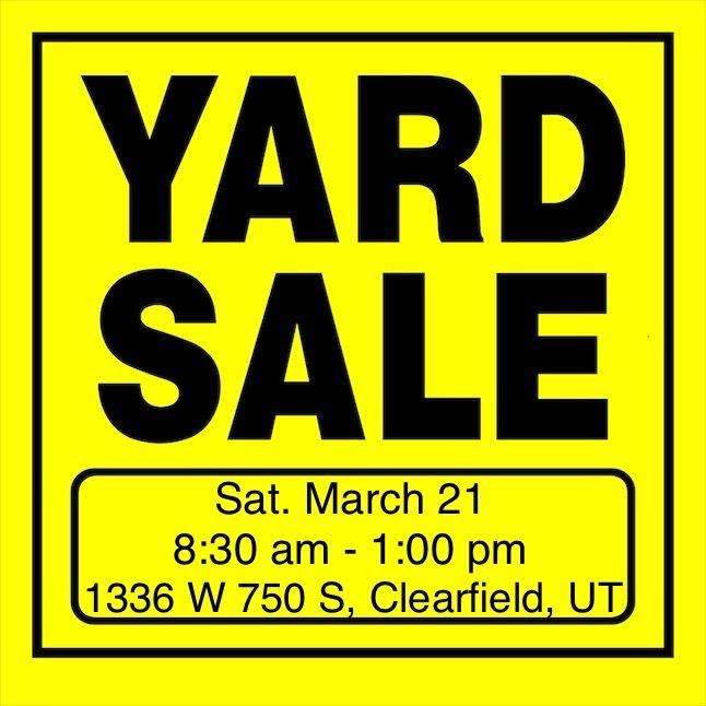 Yardsale Sat 3/21
