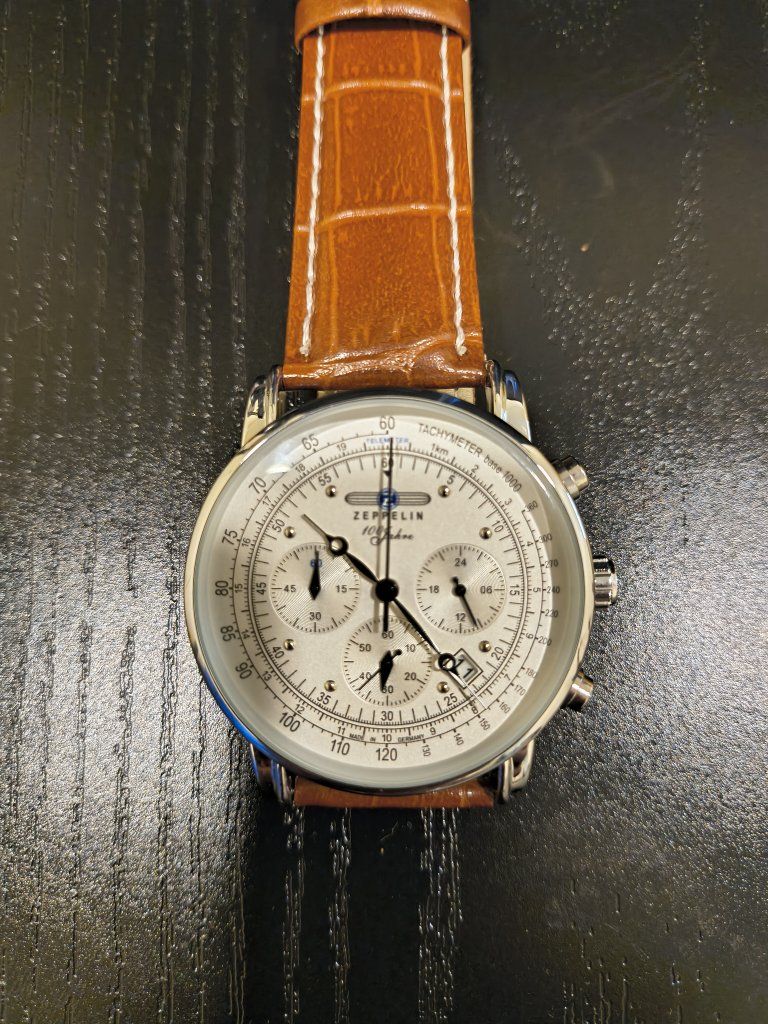 Zeppelin 100 Years Chronograph 7680-1 – Swiss Quartz Alarm Watch (Box Only)