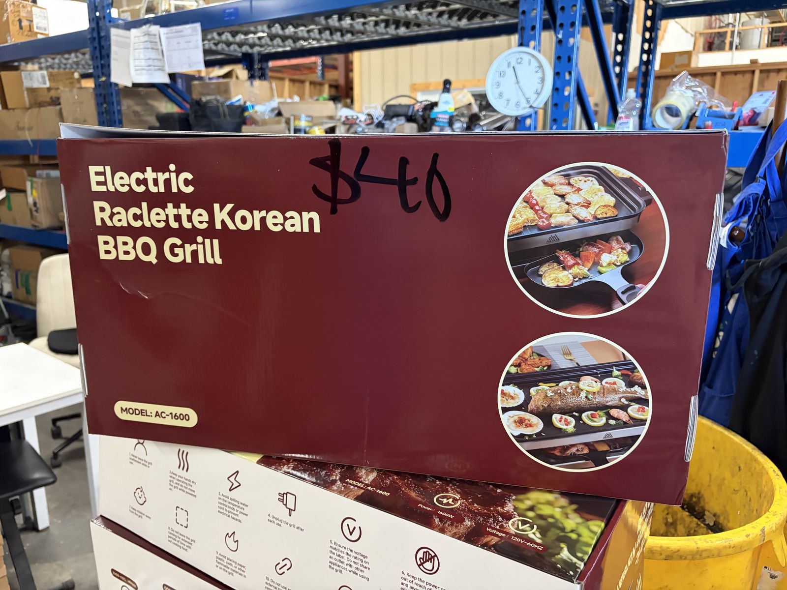HBN Electric Raclette Grill & Tabletop BBQ – Reversible Non-Stick Grill Plate
