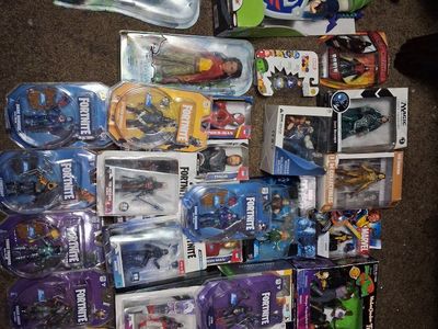 Large Lot of Fortnite & Legend of Zelda Action Figures, Many New in Box