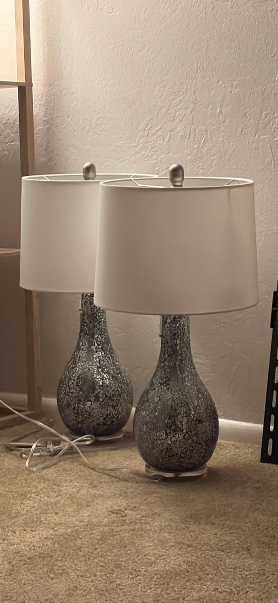 Pair of Glittery Lamps 