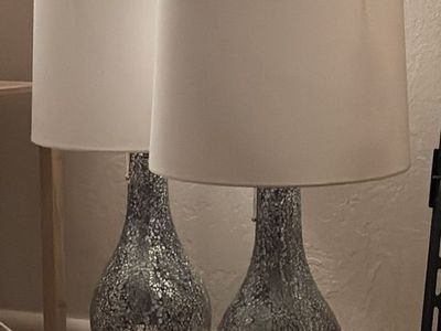 Pair of Glittery Lamps