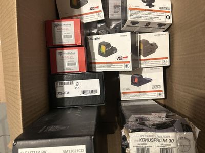 Assorted Optics Scopes Sights Red Dots Etc