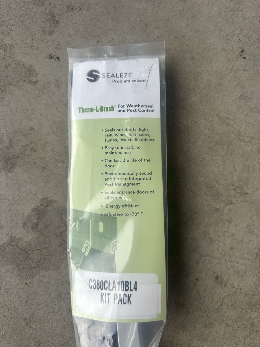 Sealeze Therm-L-Brush Weatherseal and Pest Control Kit Pack C380CLA10BL4