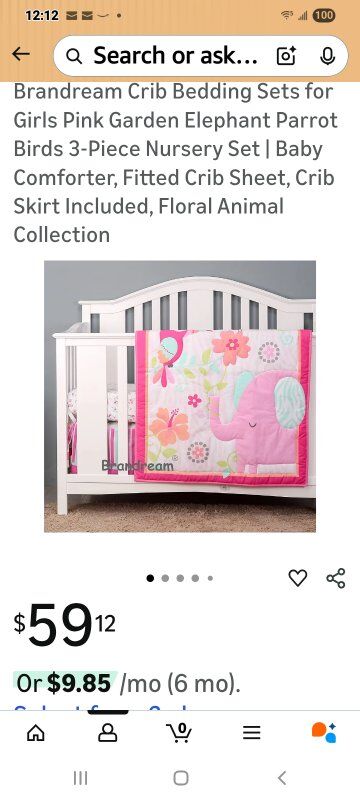 New in Package! 3-Piece Crib Bedding Set