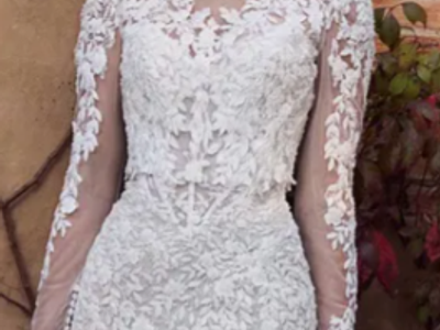 CALLA BLANCE size 12, ivory/light nude wedding dress