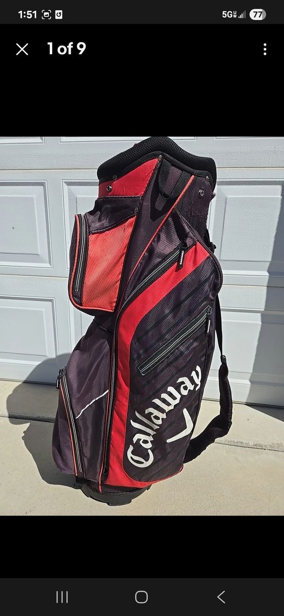 Callaway Golf Bag 10 Way Divider, Shoulder Strap