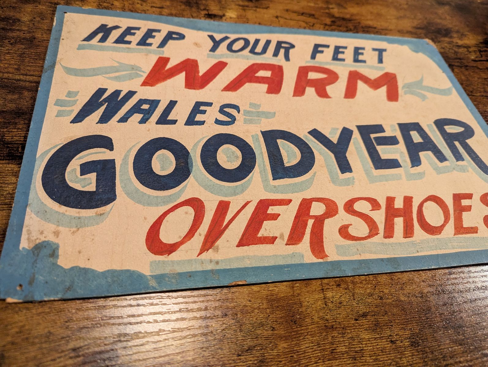 GOODYEAR OVERSHOES SIGN