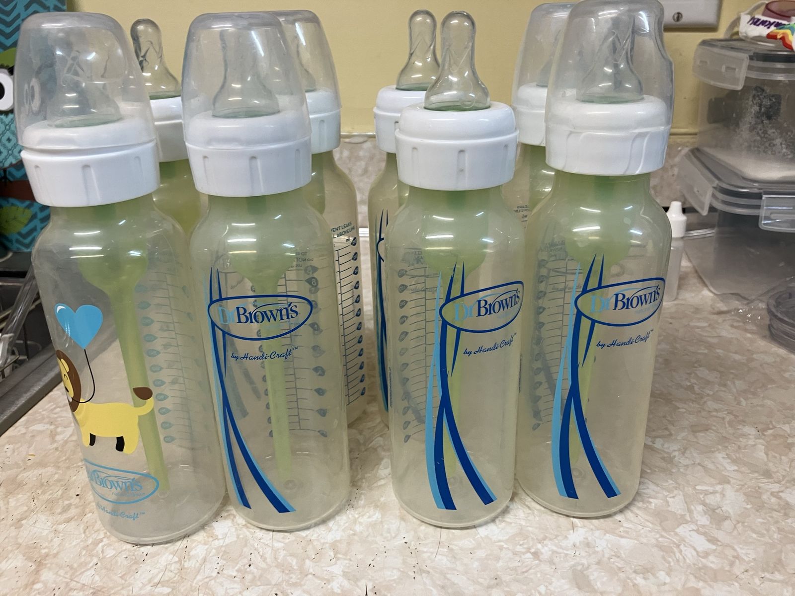 Dr. Brown's Natural Flow Anti-Colic Baby Bottles - Lot of 8 (8 oz)