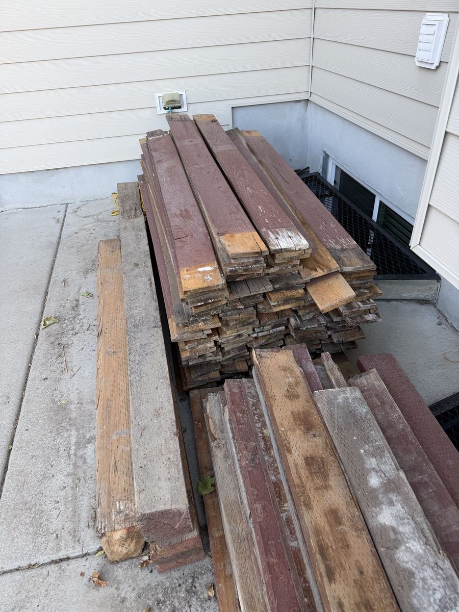 Good used pressure treated fence lumber