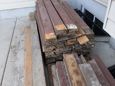 Good used pressure treated fence lumber