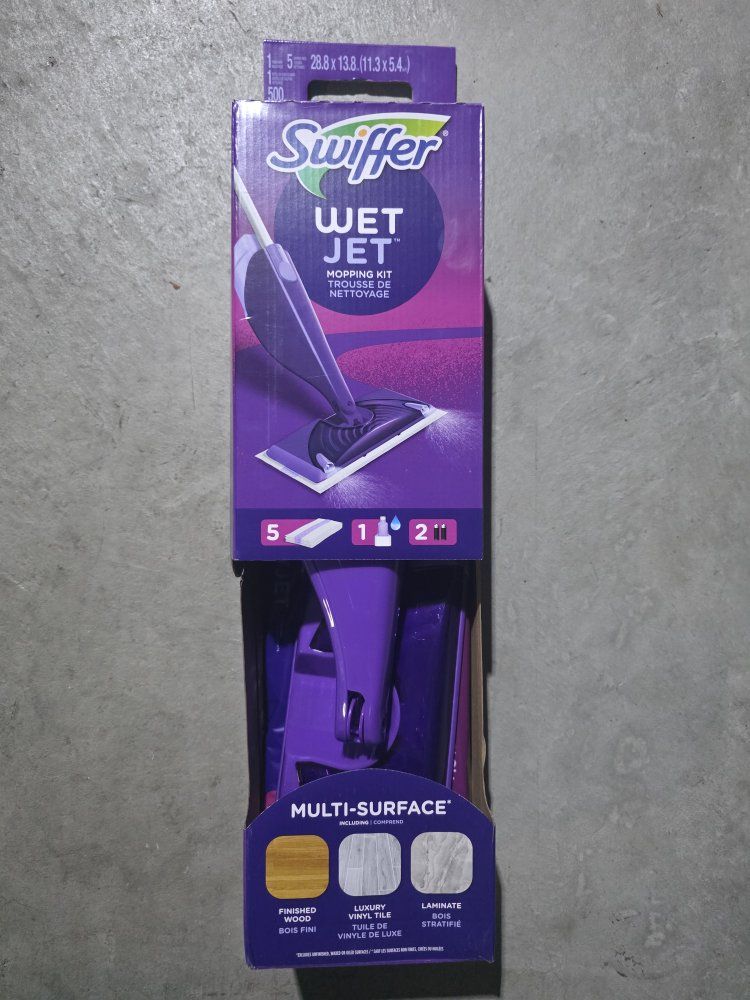 Swiffer WetJet Multi-Surface Mopping Kit - Easy Prep, Easy Clean System (New)