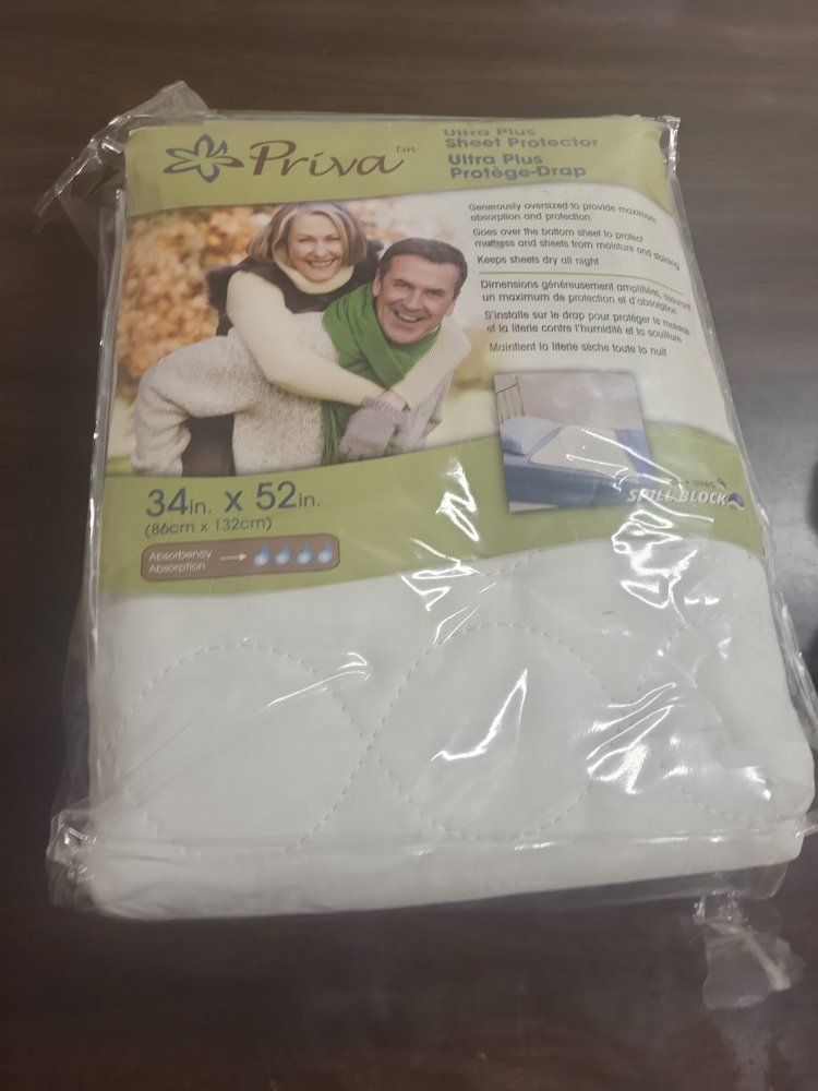 Priva Certified Safe Guard Barrier Systems Spill Block Waterproof Mattress Pad
