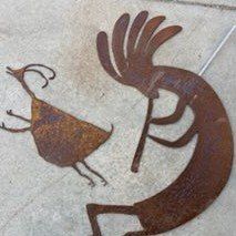 Handmade Kokopelli Steel Art