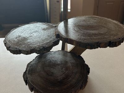 Rustic Wooden 4-Tier Slice Dessert & Cupcake Stand Display