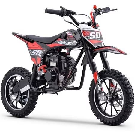 QEASET 39.4cc Gas Mini Dirt Bike, Red