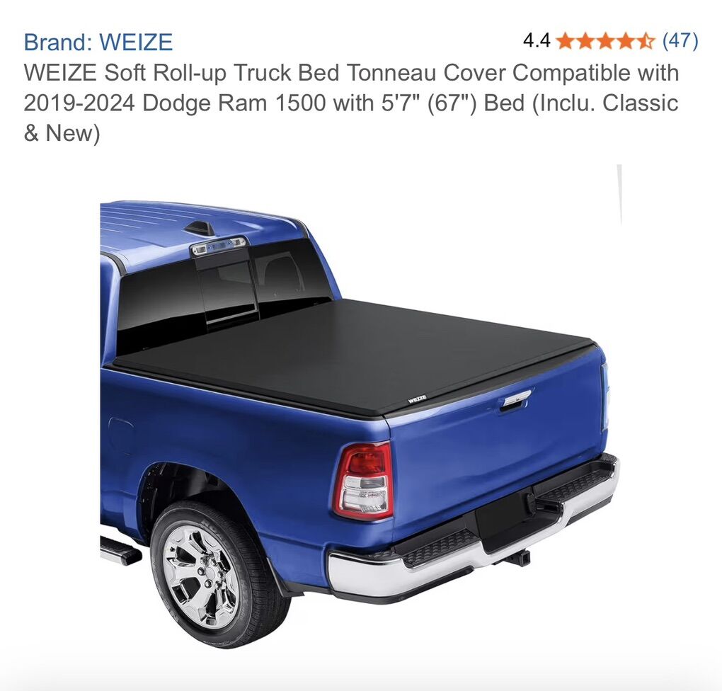 Tonneau Cover 2019-2024 Dodge Ram