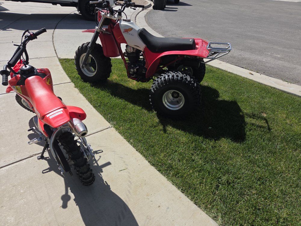 1984 ATC200X and 2025 CRF50F