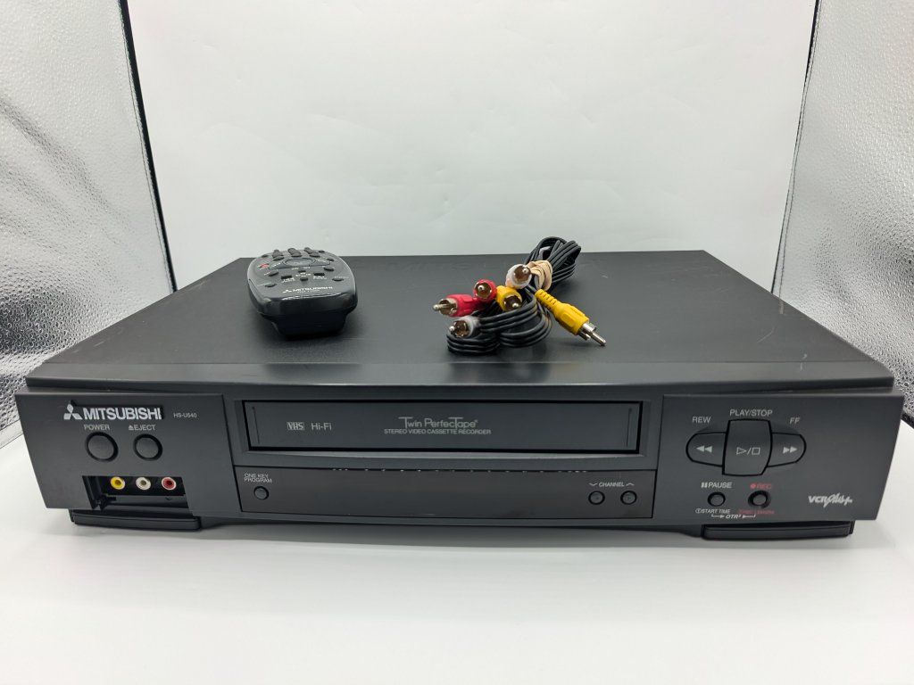 Mitsubishi HS-U540 VCR VHS Player HiFi Stereo 4 Head Twin PerfectTape - Serviced - Tested