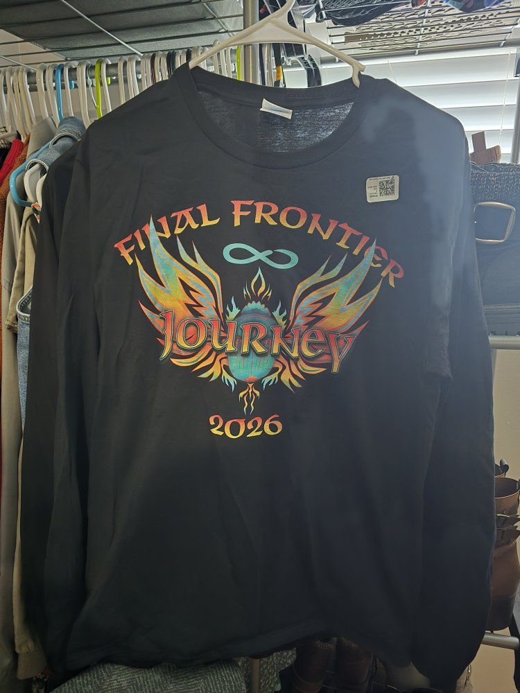 Final Frontier Journey 2026 Black Long Sleeve T-Shirt - Size Medium