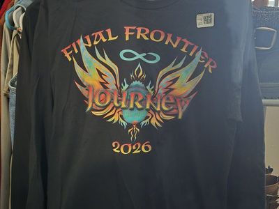 Final Frontier Journey 2026 Black Long Sleeve T-Shirt - Size Medium