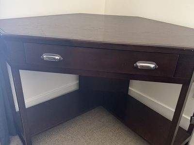 Corner Desk – Wood, Refinish Opportunity
