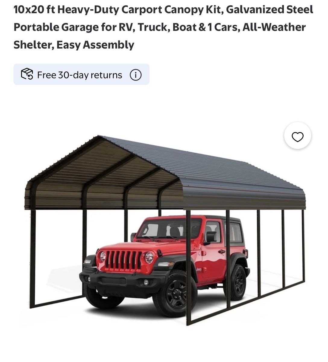 10x20 METAL CARPORT