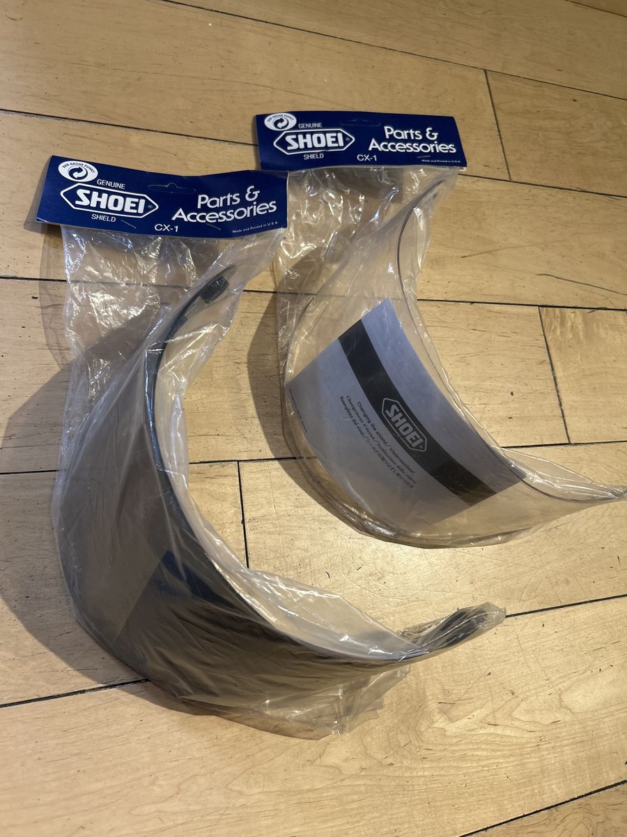 Shoei CX-1 Genuine Helmet Shield Visors - Clear & Tinted (2 Pack)