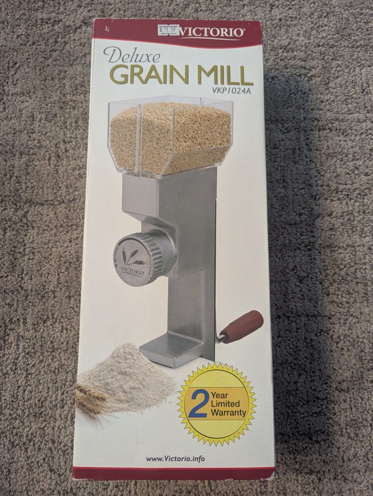 Victorio VKP1024A Deluxe Grain Mill - Cast Aluminum, Stainless Steel Burrs