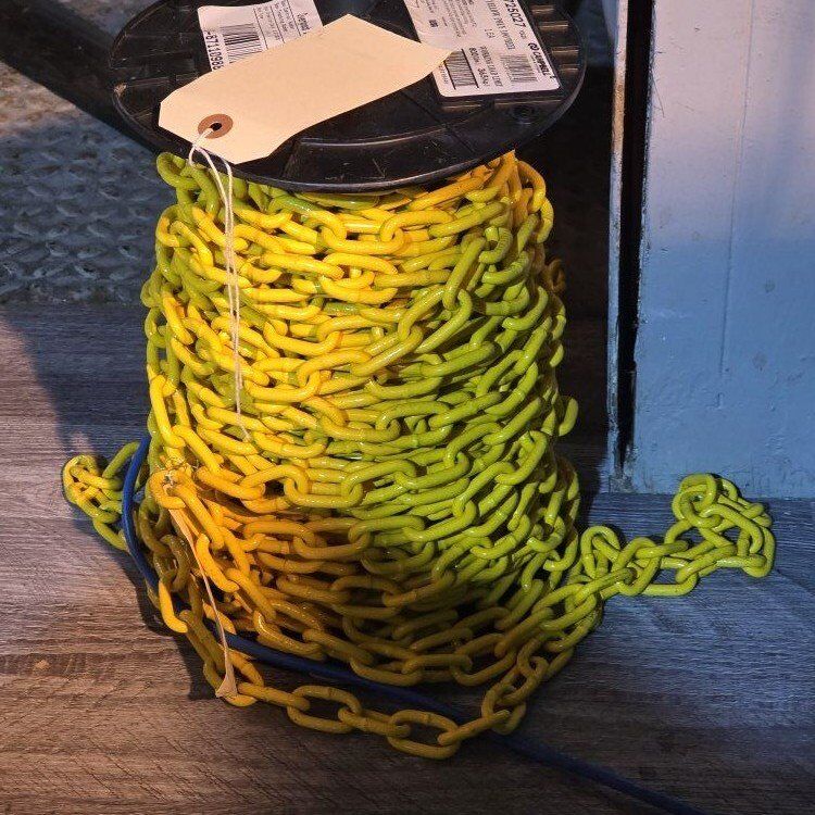 100 Foot Spool 3/16 Poly Coated Steel Chain