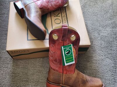 Smoky Mountain Boots 4914 Timber Memory Cushion Insole 10D Brown/Burnt Apple Cowboy Boots