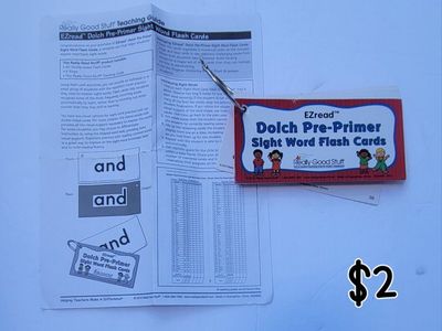 Really Good Stuff EZread Dolch Pre-Primer Sight Word Flash Cards