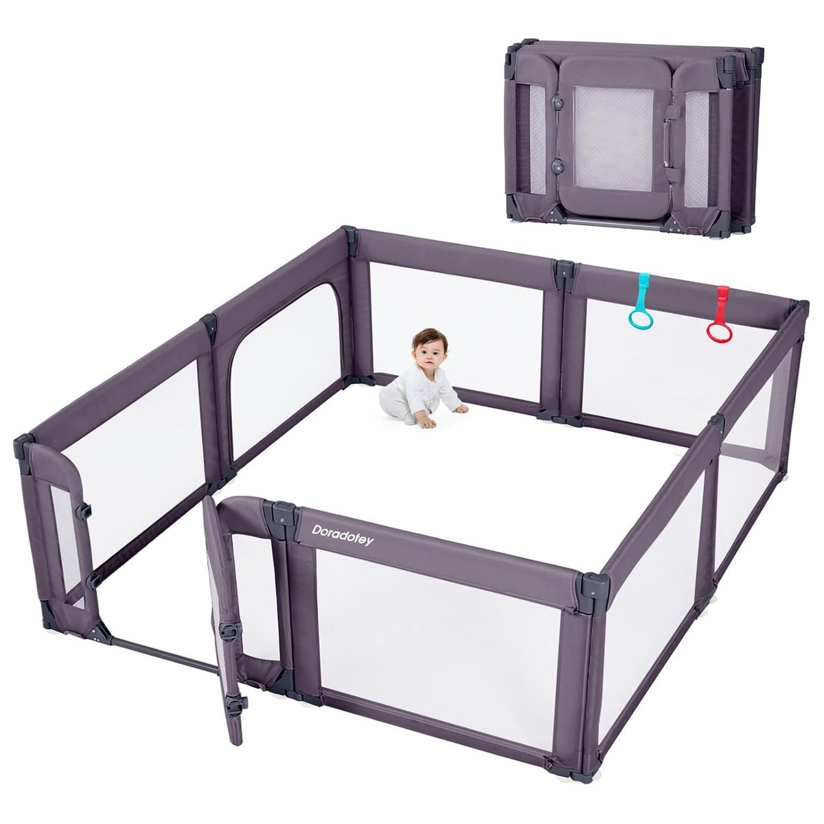 BRAND NEW Baby Playpen with Door, Foldable Adjustable Play Pen, Heavy Duty