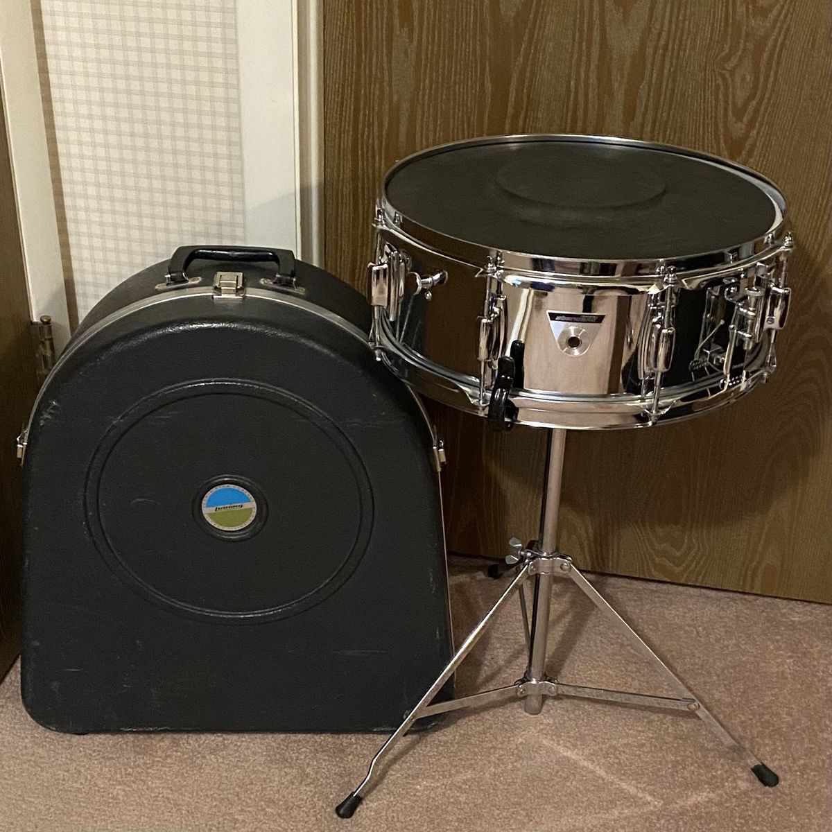 Ludwig Standard Badge Supraphonic S101 July 30, 1971, Case, Stand