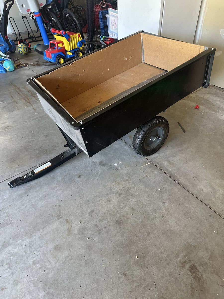 Utility Trailer Garden Cart Black with Pneumatic Tires