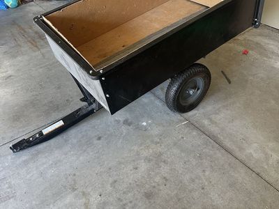 Utility Trailer Garden Cart Black with Pneumatic Tires