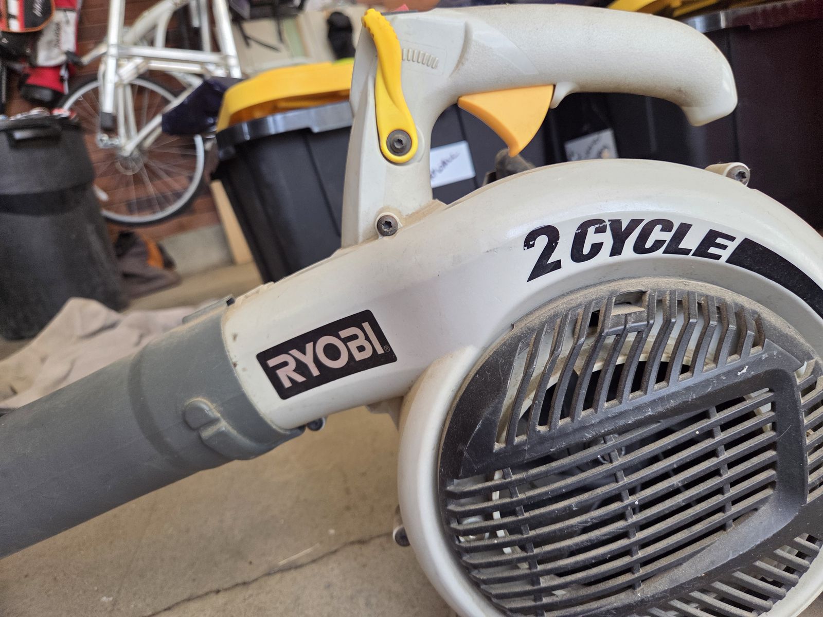 Ryobi 2-Cycle Gas Leaf Blower/Vacuum with Bag and Tube Attachment, Used