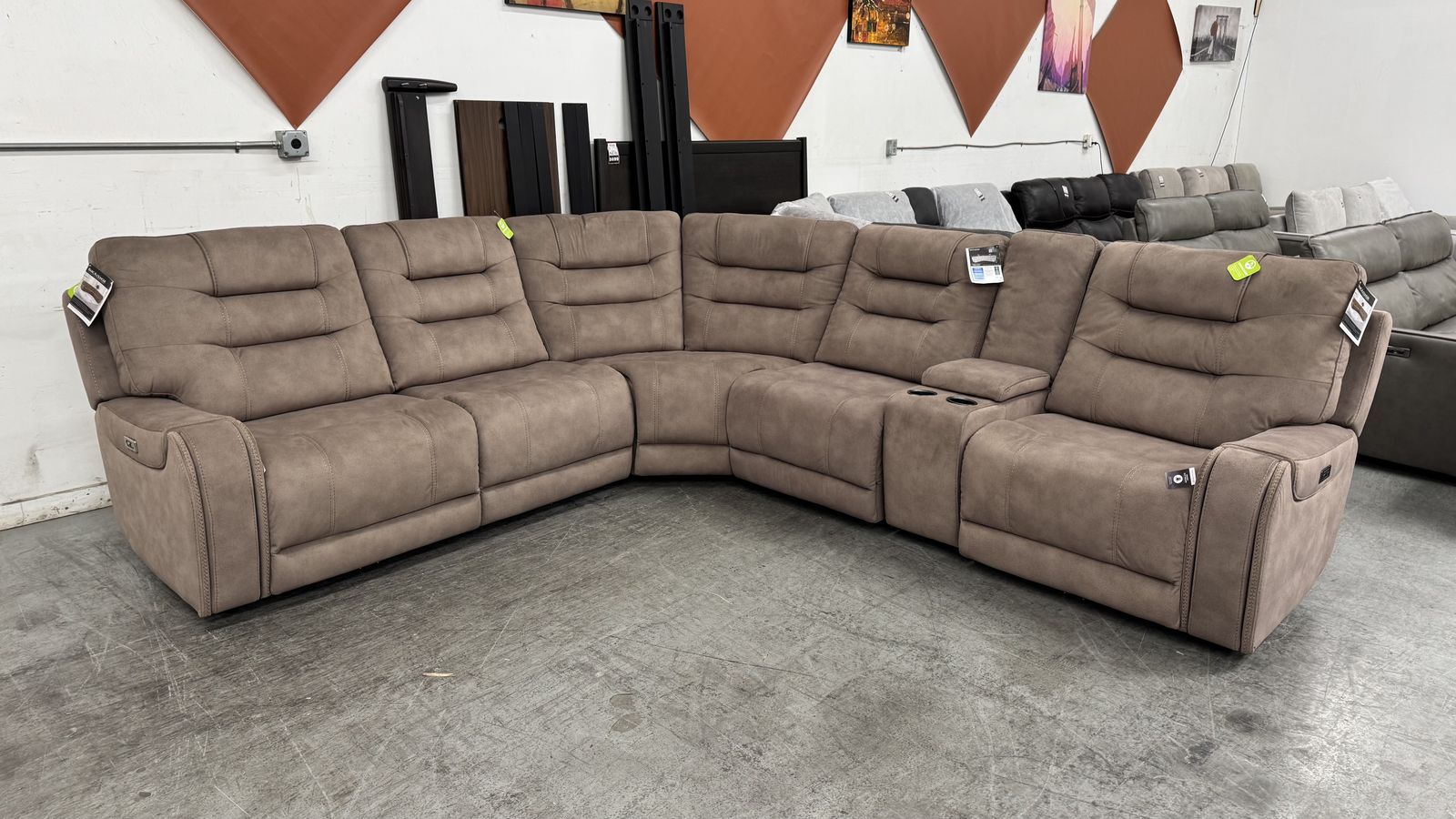 Sectional Full Electric Recliner Fabric