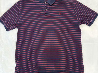 Polo by Ralph Lauren Striped Polo Shirt Navy Red Size L
