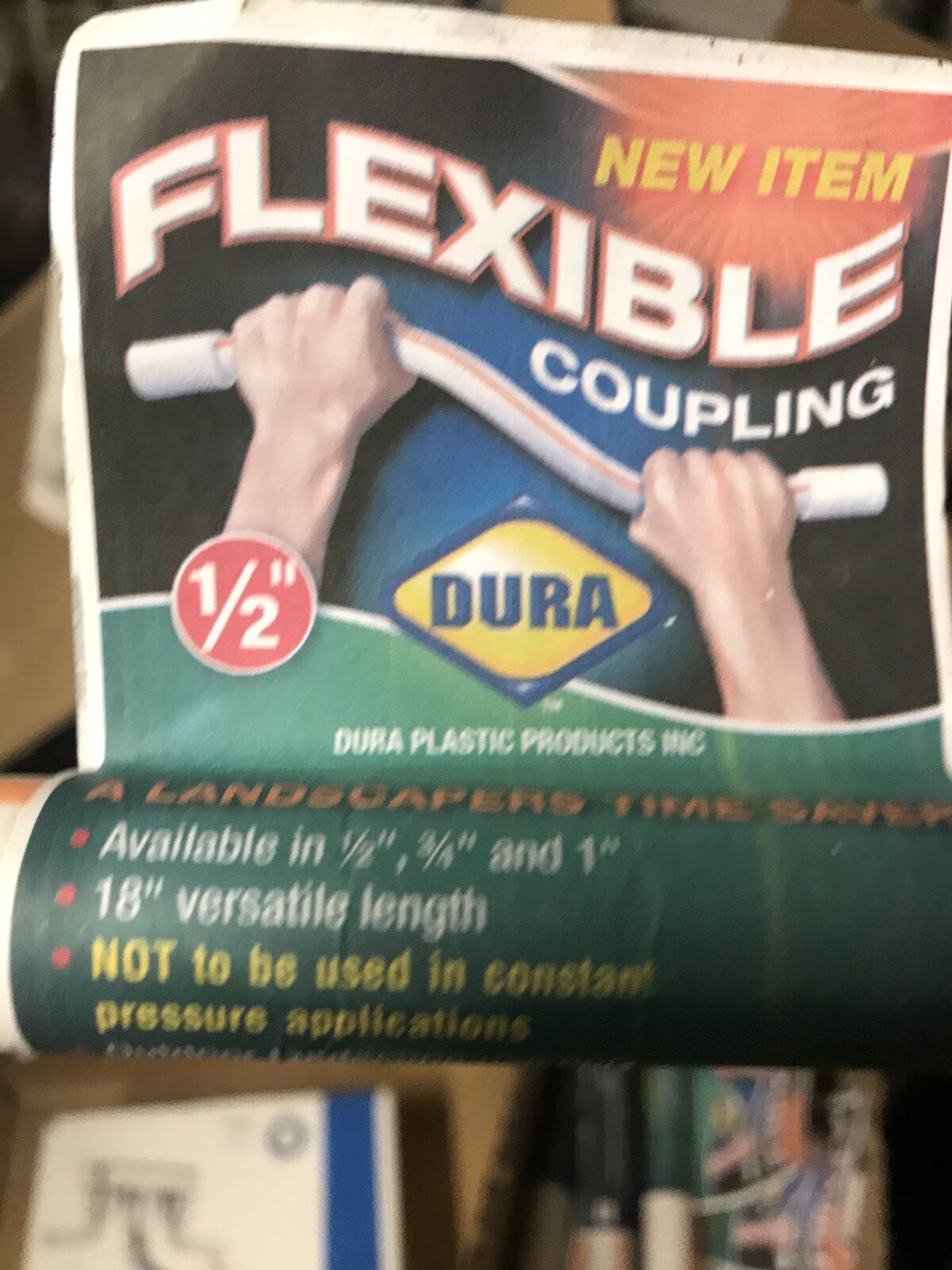 box of dura 1/2" flexible cupler connecters 18" long