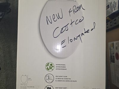 Kohler Layne Elongated Slow-Close Antimicrobial Toilet Seat - White, New from Costco