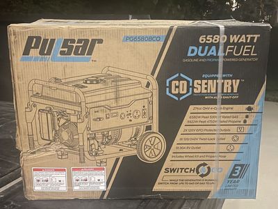 NEW Pulsar Dual-Fuel Gas and Propane Portable Generator