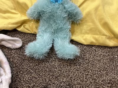 Cute Blue Teddy Bear Plush Stuffed Animal Toy with Bow