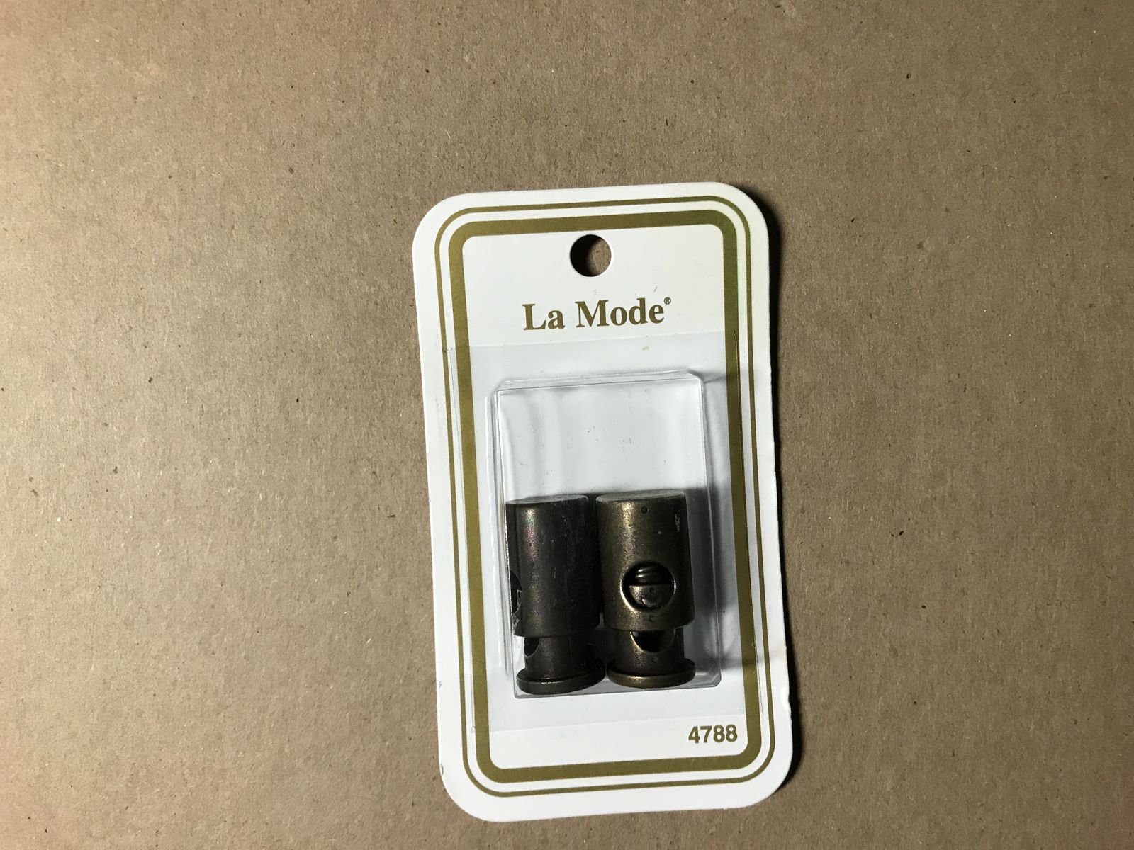 La Mode Gold #4788 1” Metal Cord Lock End Spring Stop Toggle Stoppers Heavy Duty Cord Lock