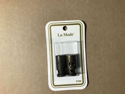 La Mode Gold #4788 1” Metal Cord Lock End Spring Stop Toggle Stoppers Heavy Duty Cord Lock