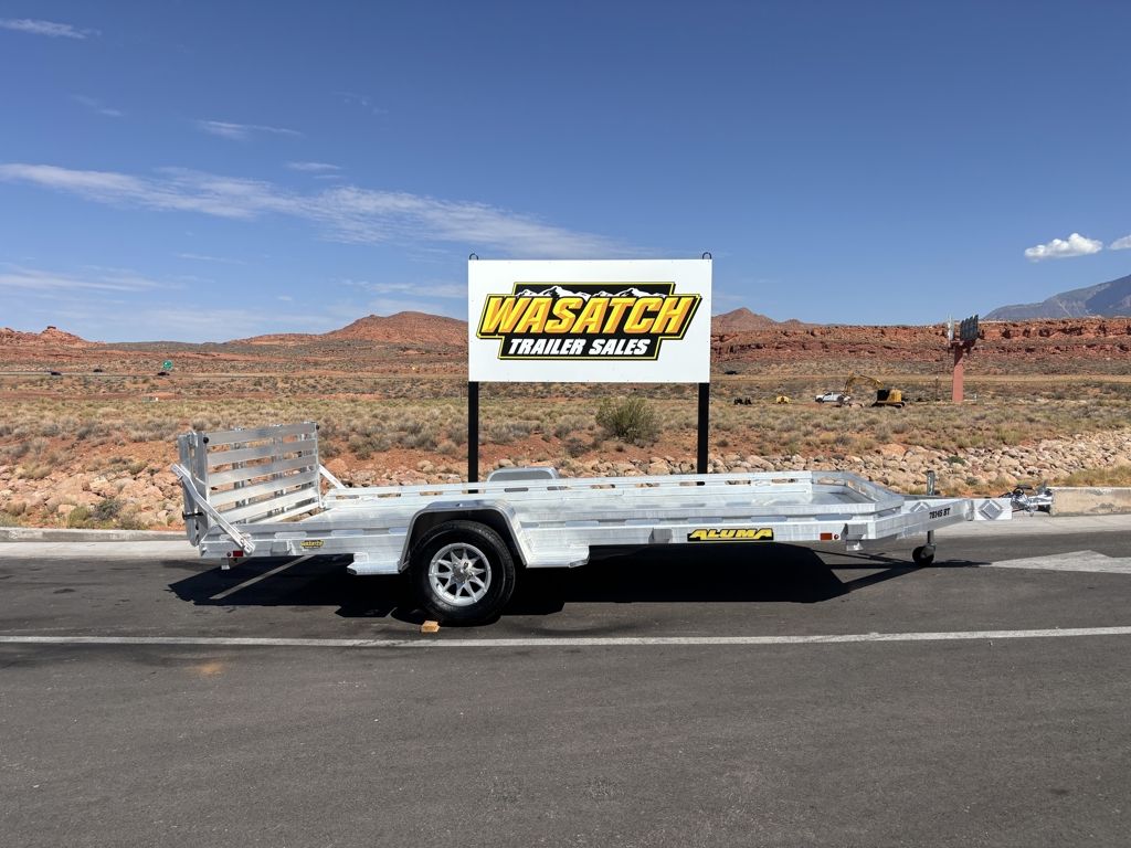 2027 Aluma 7 X 14 Single Axle Aluminum Utility Tra