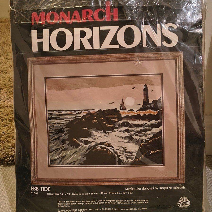 Monarch Horizons Ebb Tide Needlepoint Kit 14" x 18" Roger W. Reinardy