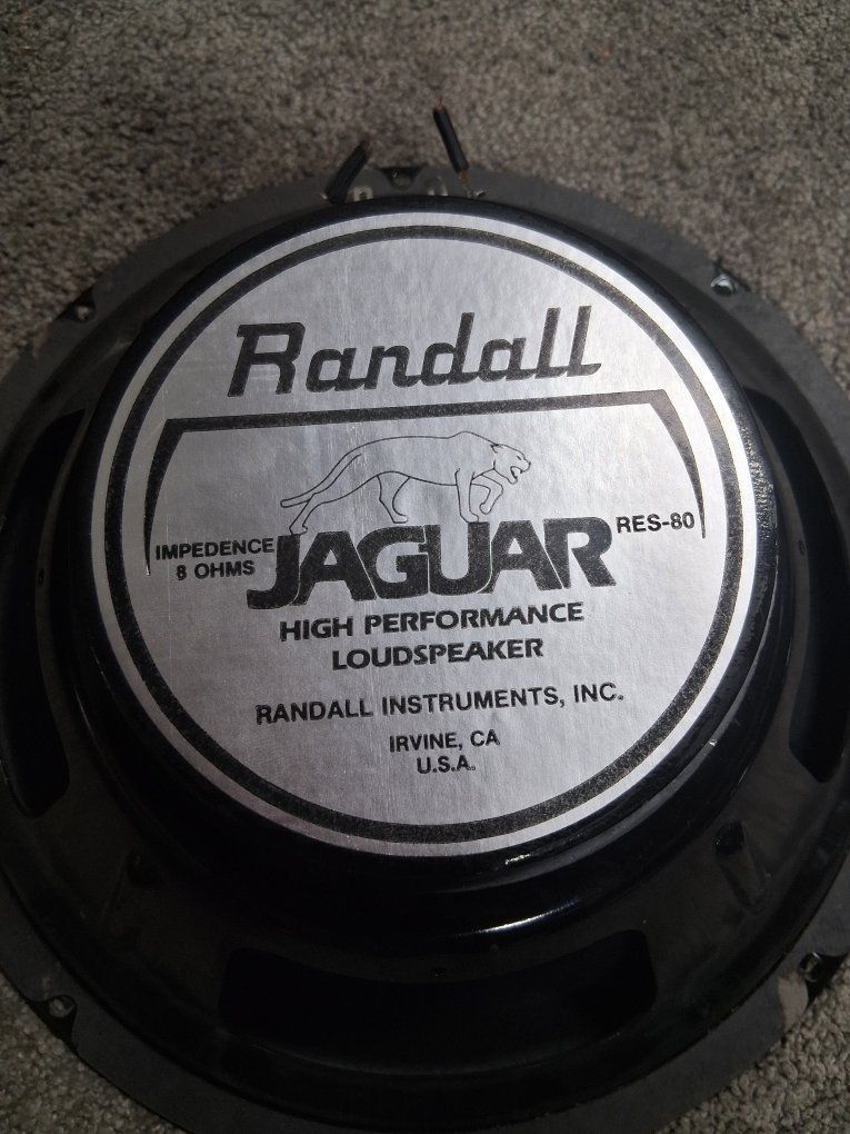 Dime Randall 2 Jaguar RES 80 Watt 8 ohm 12" Speakers Excellent Condition!