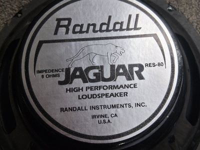 Dime Randall 2 Jaguar RES 80 Watt 8 ohm 12" Speakers Excellent Condition!