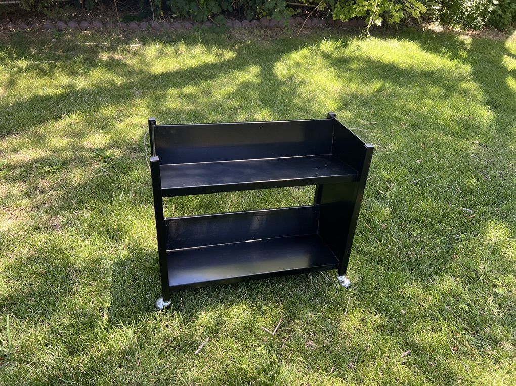 Rolling 2 Shelf Book Cart / Bookcase
